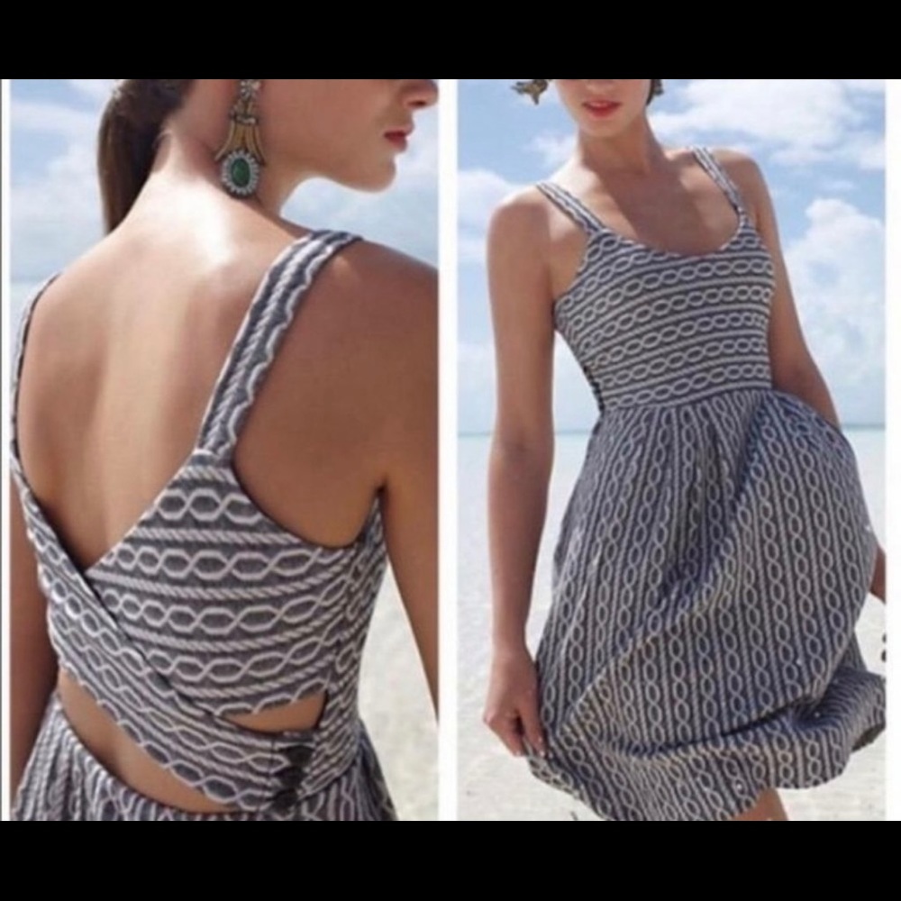 Pretty Anthropologie Postmark Fit and Flare Dress!